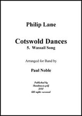 Cotswold Dances Movt. 5 Wassail Song Concert Band sheet music cover